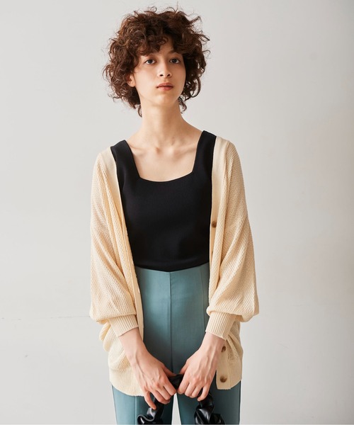 FREE'S MART(フリーズマート)の「◆総針スクエアネックニットタンク(ニット/セーター・レディース・ホワイト/ブラック/ブルー/レッド・FREE)」の5枚目の写真