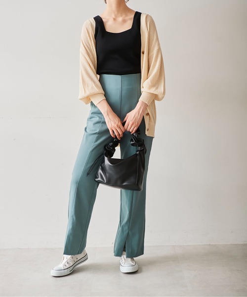 FREE'S MART(フリーズマート)の「◆総針スクエアネックニットタンク(ニット/セーター・レディース・ホワイト/ブラック/ブルー/レッド・FREE)」の7枚目の写真