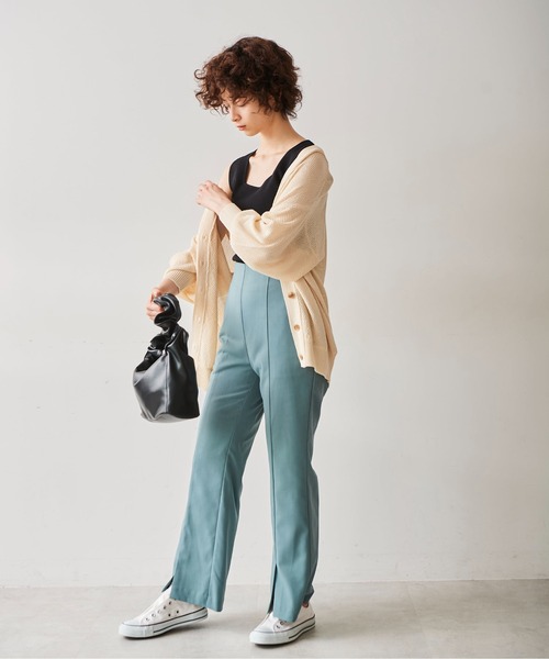 FREE'S MART(フリーズマート)の「◆総針スクエアネックニットタンク(ニット/セーター・レディース・ホワイト/ブラック/ブルー/レッド・FREE)」の10枚目の写真