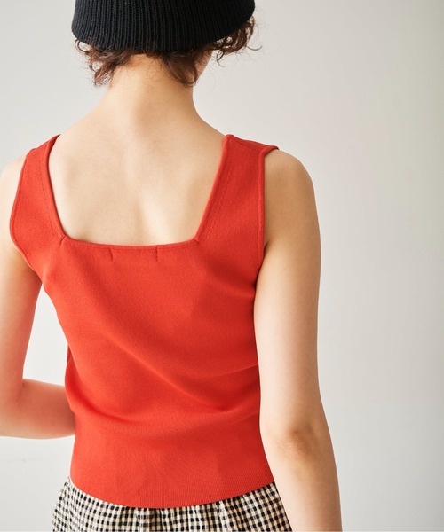 FREE'S MART(フリーズマート)の「◆総針スクエアネックニットタンク(ニット/セーター・レディース・ホワイト/ブラック/ブルー/レッド・FREE)」の15枚目の写真