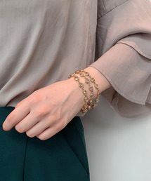 Jewel Addict select | MINI CABOCHONS 3 rows bracelet(ブレスレット)
