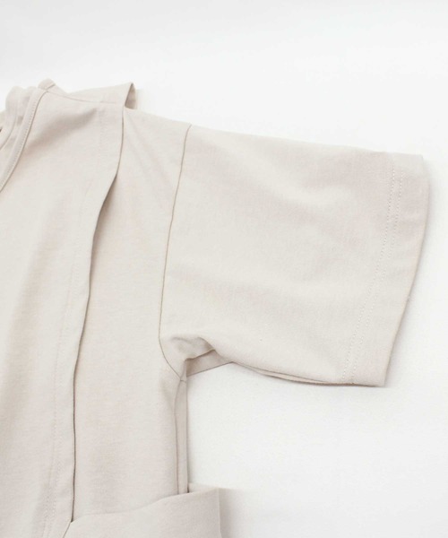 RNA-N（アールエヌエーエヌ）の「M1883 リサイクル天竺レイヤードプルオーバー（Tシャツ/カットソー・レディース・キナリ/ライトベージュ/スミクロ・MEDIUM）」の15枚目の写真