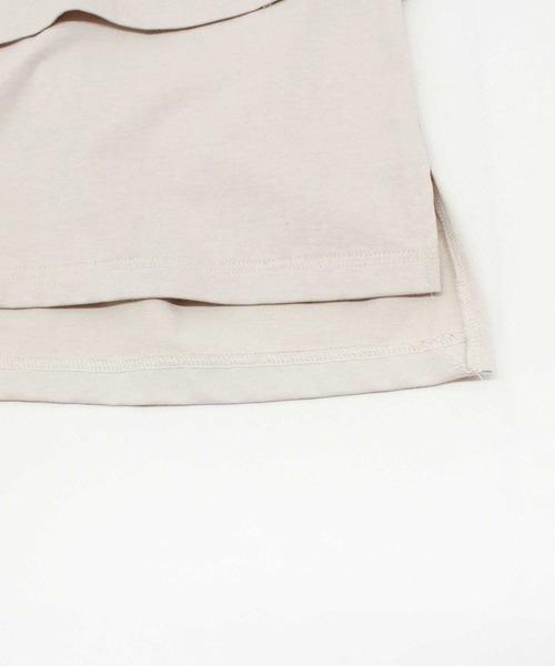 RNA-N（アールエヌエーエヌ）の「M1883 リサイクル天竺レイヤードプルオーバー（Tシャツ/カットソー・レディース・キナリ/ライトベージュ/スミクロ・MEDIUM）」の16枚目の写真