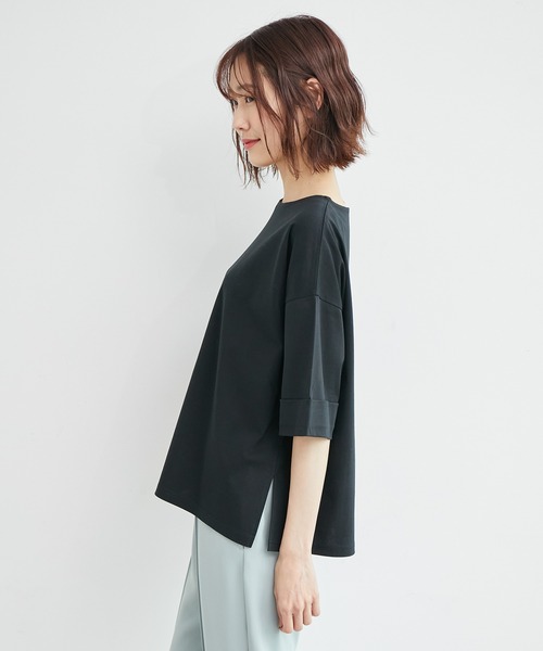 ROPE' PICNIC(ロペピクニック)の「60シルケットハーフスリーブトップス(Tシャツ/カットソー・レディース・ホワイト/ブラック/ピンク/ベージュ系その他・38)」の11枚目の写真