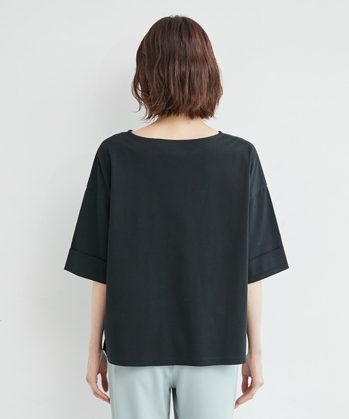 ROPE' PICNIC(ロペピクニック)の「60シルケットハーフスリーブトップス(Tシャツ/カットソー・レディース・ホワイト/ブラック/ピンク/ベージュ系その他・38)」の14枚目の写真
