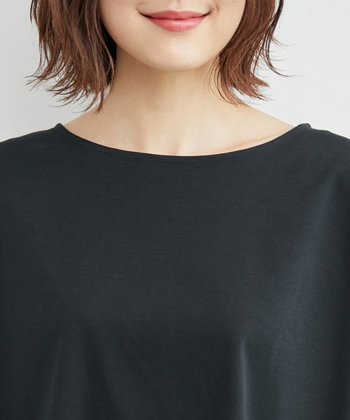 ROPE' PICNIC(ロペピクニック)の「60シルケットハーフスリーブトップス(Tシャツ/カットソー・レディース・ホワイト/ブラック/ピンク/ベージュ系その他・38)」の7枚目の写真