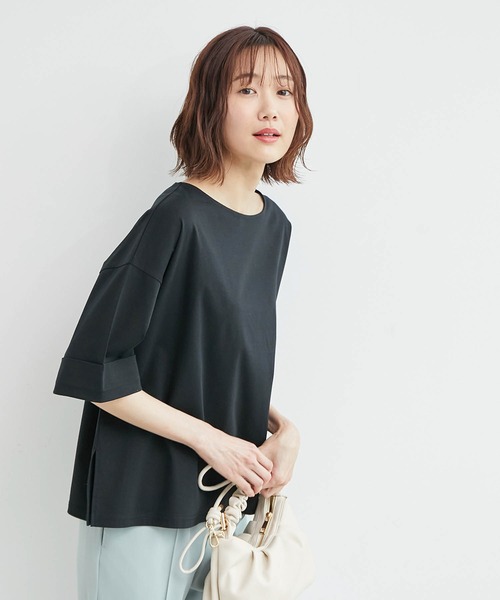 ROPE' PICNIC(ロペピクニック)の「60シルケットハーフスリーブトップス(Tシャツ/カットソー・レディース・ホワイト/ブラック/ピンク/ベージュ系その他・38)」の19枚目の写真