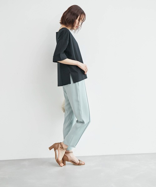 ROPE' PICNIC(ロペピクニック)の「60シルケットハーフスリーブトップス(Tシャツ/カットソー・レディース・ホワイト/ブラック/ピンク/ベージュ系その他・38)」の8枚目の写真