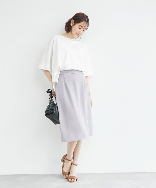 ROPE' PICNIC(ロペピクニック)の「60シルケットハーフスリーブトップス(Tシャツ/カットソー・レディース・ホワイト/ブラック/ピンク/ベージュ系その他・38)」の21枚目の写真