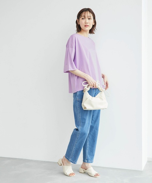 ROPE' PICNIC(ロペピクニック)の「60シルケットハーフスリーブトップス(Tシャツ/カットソー・レディース・ホワイト/ブラック/ピンク/ベージュ系その他・38)」の17枚目の写真