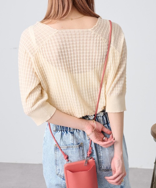 COLONY 2139（コロニートゥーワンスリーナイン）の「カラバリ豊富！シアージャガードニットプルオーバー（その他トップス・レディース・ブラック/オレンジ/グリーン/アイボリー/オフホワイト/ピンク・FREE）」の12枚目の写真