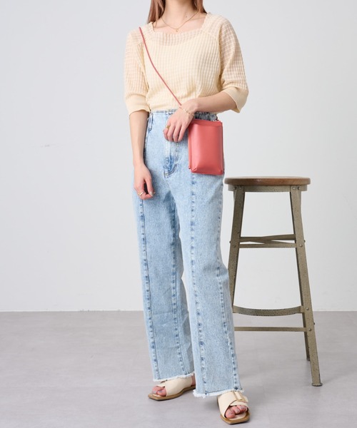 COLONY 2139（コロニートゥーワンスリーナイン）の「カラバリ豊富！シアージャガードニットプルオーバー（その他トップス・レディース・ブラック/オレンジ/グリーン/アイボリー/オフホワイト/ピンク・FREE）」の16枚目の写真