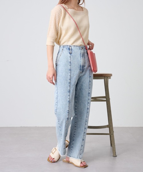 COLONY 2139（コロニートゥーワンスリーナイン）の「カラバリ豊富！シアージャガードニットプルオーバー（その他トップス・レディース・ブラック/オレンジ/グリーン/アイボリー/オフホワイト/ピンク・FREE）」の17枚目の写真