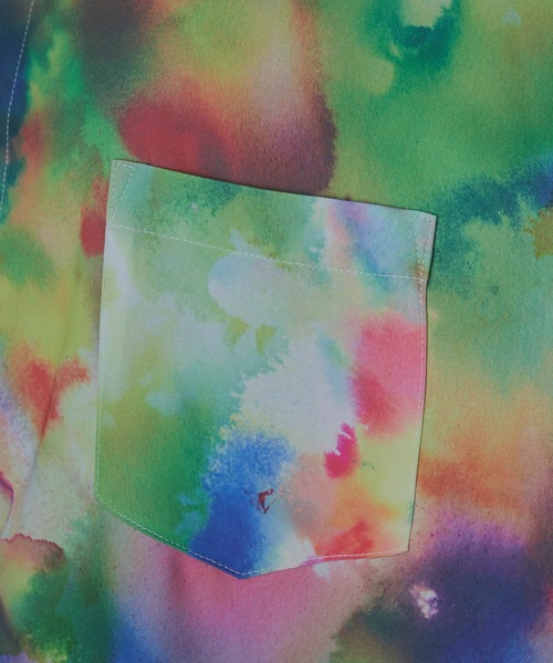 VACANCY(ヴァカンシー)の「JIROコラボ ペイントフラワーハーフスリーブオーバーシャツ(シャツ/ブラウス・レディース・ホワイト/ブルー・FREE)」の10枚目の写真