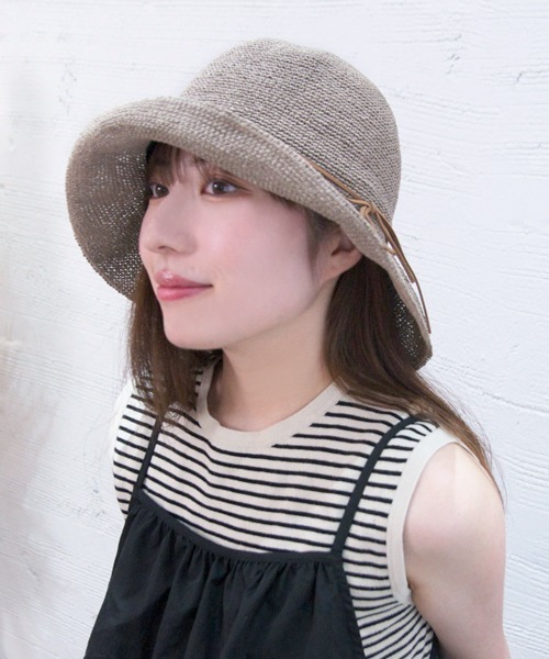 polcadot（ポルカドット）の「ペーパーデイリーハット（ハット・レディース・ブラック/ベージュ/グレー/キャメル・FREE）」の3枚目の写真