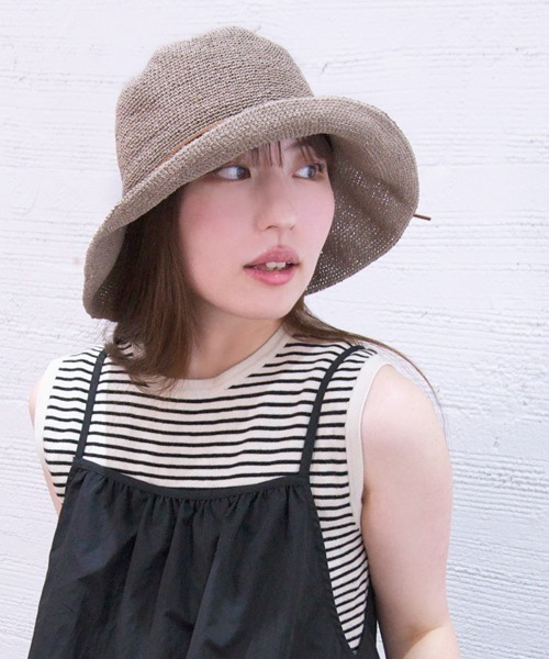 polcadot（ポルカドット）の「ペーパーデイリーハット（ハット・レディース・ブラック/ベージュ/グレー/キャメル・FREE）」の22枚目の写真