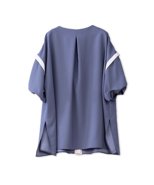 La SRIC（ラスリック）の「La SRIC / クロススウィッチングカラーBL【セットアップ可】（シャツ/ブラウス・レディース・ブラック/ブラウン/ブルー・38）」の8枚目の写真