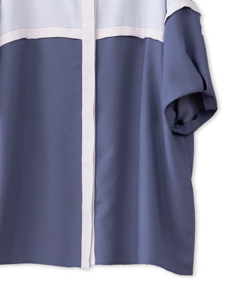 La SRIC（ラスリック）の「La SRIC / クロススウィッチングカラーBL【セットアップ可】（シャツ/ブラウス・レディース・ブラック/ブラウン/ブルー・38）」の14枚目の写真