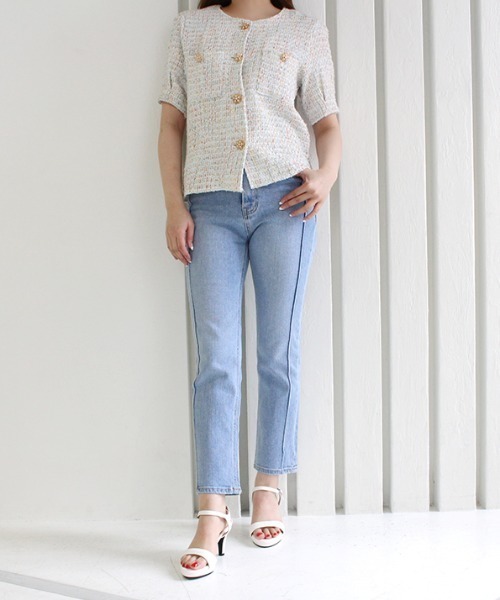 MODE ROBE（モードローブ）の「ツイードジャケット（その他トップス・レディース・ホワイト/ピンク・FREE）」の3枚目の写真