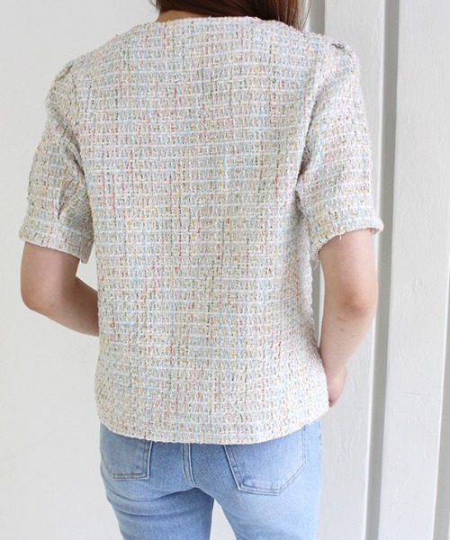 MODE ROBE（モードローブ）の「ツイードジャケット（その他トップス・レディース・ホワイト/ピンク・FREE）」の5枚目の写真