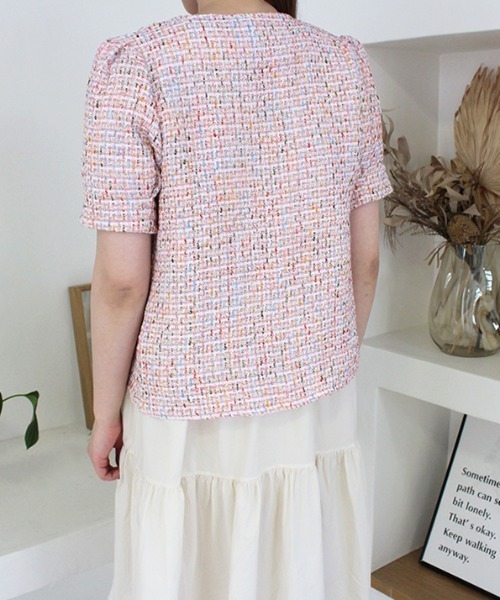 MODE ROBE（モードローブ）の「ツイードジャケット（その他トップス・レディース・ホワイト/ピンク・FREE）」の12枚目の写真