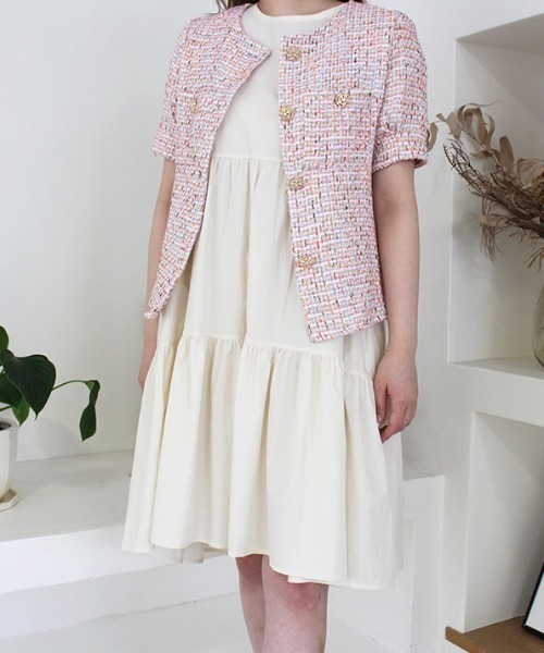 MODE ROBE（モードローブ）の「ツイードジャケット（その他トップス・レディース・ホワイト/ピンク・FREE）」の13枚目の写真