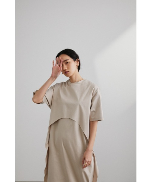 STYLEMIXER（スタイルミキサー）の「スムースレイヤードワンピース（ワンピース・レディース・チャコールグレー/グリーン/ライトベージュ・MEDIUM/SMALL）」の16枚目の写真