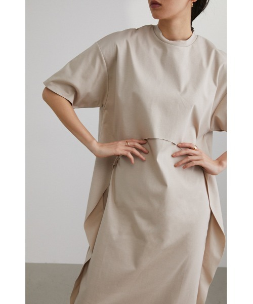 STYLEMIXER（スタイルミキサー）の「スムースレイヤードワンピース（ワンピース・レディース・チャコールグレー/グリーン/ライトベージュ・MEDIUM/SMALL）」の17枚目の写真