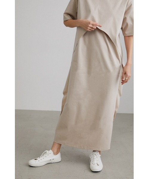 STYLEMIXER（スタイルミキサー）の「スムースレイヤードワンピース（ワンピース・レディース・チャコールグレー/グリーン/ライトベージュ・MEDIUM/SMALL）」の20枚目の写真