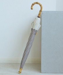 utatane | 日傘 完全遮光100% スライドショート47cm シャンブレー×グログラン バンブー(長傘)