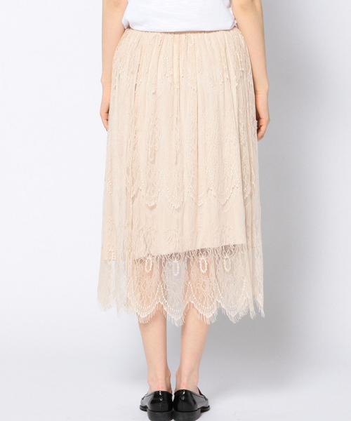 Another Edition（アナザーエディション）の「レースロングスカート/AEFC LACE LONG SK◆（スカート・レディース・ホワイト/ベージュ/ネイビー/ライトブルー・フリー）」の5枚目の写真