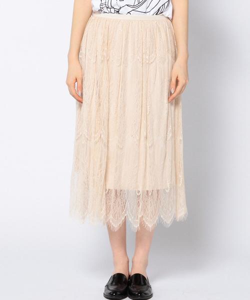 Another Edition（アナザーエディション）の「レースロングスカート/AEFC LACE LONG SK◆（スカート・レディース・ホワイト/ベージュ/ネイビー/ライトブルー・フリー）」の6枚目の写真