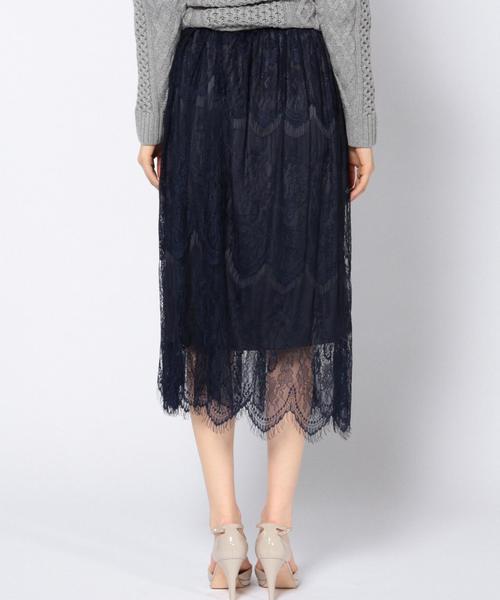 Another Edition（アナザーエディション）の「レースロングスカート/AEFC LACE LONG SK◆（スカート・レディース・ホワイト/ベージュ/ネイビー/ライトブルー・フリー）」の15枚目の写真