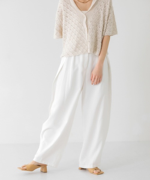 KBF（ケイビーエフ）の「フォールドアップカーブパンツ（その他パンツ・レディース・ブラック/ボルドー/ホワイト・38/36）」の4枚目の写真