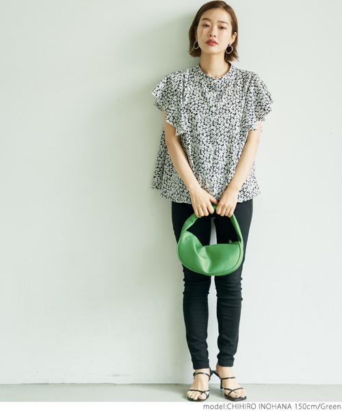 coca(coca)(コカ)の「スムースタッチ楕円バック(ハンドバッグ・レディース・ブラック/グリーン・ONE SIZE)」の14枚目の写真