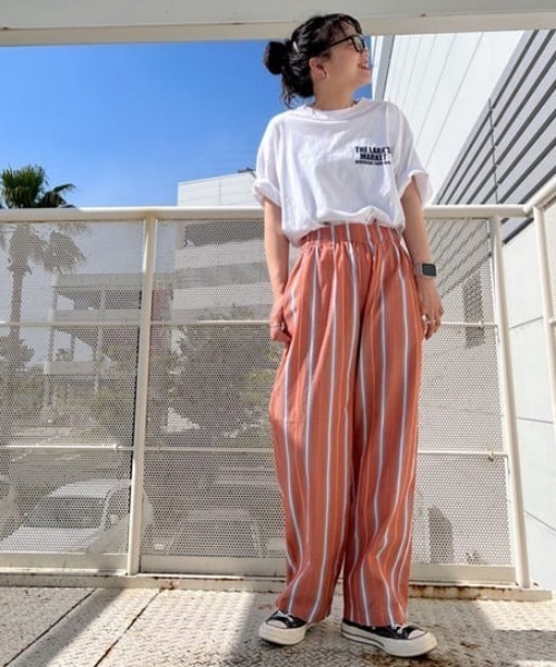 RODEO CROWNS WIDE BOWL（ロデオクラウンズワイドボウル）の「パターンイージーパンツ（その他パンツ・レディース・ホワイト系その他/オレンジ系その他/グリーン系その他2・FREE）」の3枚目の写真