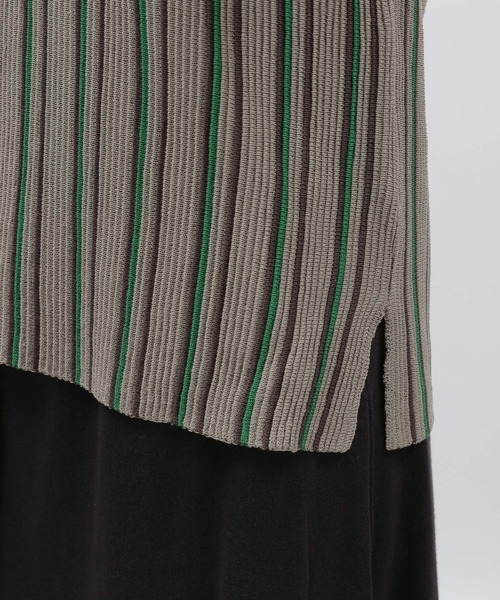 LAKOLE(ラコレ)の「12Gストライプニットタンクトップ / 288358(タンクトップ・レディース・ブラウン/グリーン/ボルドー・SMALL/MEDIUM)」の12枚目の写真