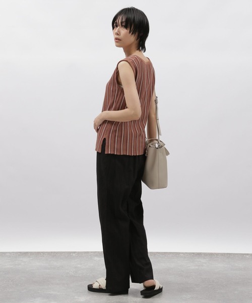 LAKOLE(ラコレ)の「12Gストライプニットタンクトップ / 288358(タンクトップ・レディース・ブラウン/グリーン/ボルドー・SMALL/MEDIUM)」の13枚目の写真