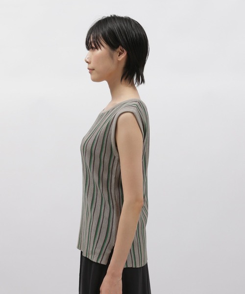 LAKOLE(ラコレ)の「12Gストライプニットタンクトップ / 288358(タンクトップ・レディース・ブラウン/グリーン/ボルドー・SMALL/MEDIUM)」の19枚目の写真
