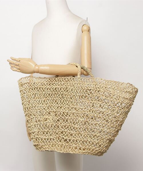 KECH LeS ESSENTIELS（ケッシュルエッセンシャル）の「KECH LeS ESSENTIELS OPEN WEAVE BASKET（かごバッグ・レディース・ナチュラル・FREE）」の5枚目の写真