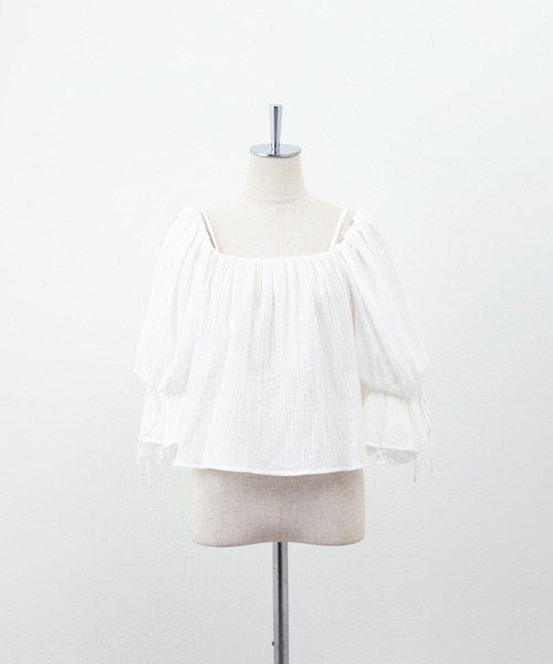 one after another NICE CLAUP（ワンアフターアナザーナイスクラップ）の「前後2WAY 羽織でも着れるコットンブラウス（シャツ/ブラウス・レディース・ブラック/オフホワイト/ピンク/アイボリー・FREE）」の10枚目の写真