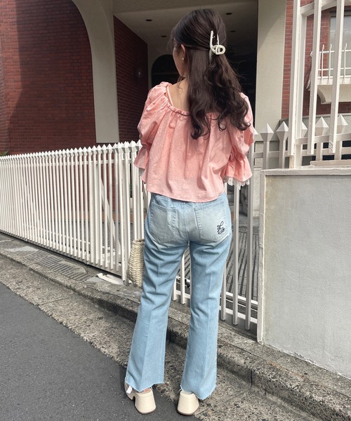 one after another NICE CLAUP（ワンアフターアナザーナイスクラップ）の「前後2WAY 羽織でも着れるコットンブラウス（シャツ/ブラウス・レディース・ブラック/オフホワイト/ピンク/アイボリー・FREE）」の22枚目の写真