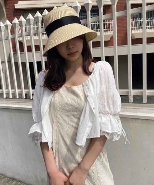 one after another NICE CLAUP（ワンアフターアナザーナイスクラップ）の「前後2WAY 羽織でも着れるコットンブラウス（シャツ/ブラウス・レディース・ブラック/オフホワイト/ピンク/アイボリー・FREE）」の16枚目の写真