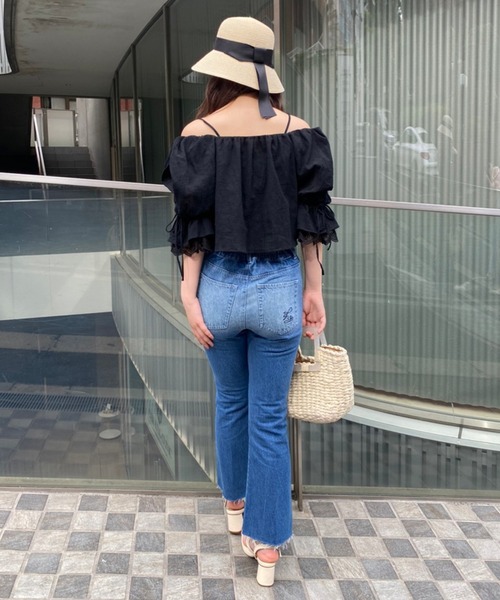 one after another NICE CLAUP（ワンアフターアナザーナイスクラップ）の「前後2WAY 羽織でも着れるコットンブラウス（シャツ/ブラウス・レディース・ブラック/オフホワイト/ピンク/アイボリー・FREE）」の18枚目の写真