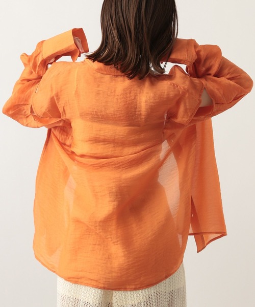 Heather(ヘザー)の「ショルダースリットシアーシャツ 299646(シャツ/ブラウス・レディース・オフホワイト/グリーン/ブルー/ピンク/オレンジ・FREE)」の22枚目の写真