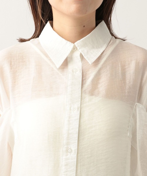 Heather(ヘザー)の「ショルダースリットシアーシャツ 299646(シャツ/ブラウス・レディース・オフホワイト/グリーン/ブルー/ピンク/オレンジ・FREE)」の19枚目の写真