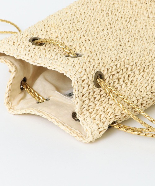 URBAN RESEARCH DOORS(アーバンリサーチドアーズ)の「2wayペーパー巾着バッグ(KIDS)(かごバッグ・キッズ・ベージュ/ブラウン・ONE)」の8枚目の写真