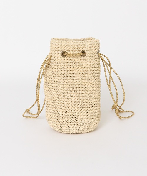 URBAN RESEARCH DOORS(アーバンリサーチドアーズ)の「2wayペーパー巾着バッグ(KIDS)(かごバッグ・キッズ・ベージュ/ブラウン・ONE)」の14枚目の写真