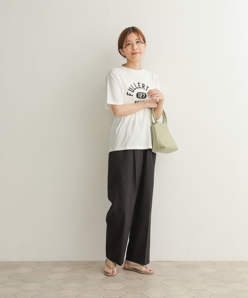 URBAN RESEARCH DOORS（アーバンリサーチドアーズ）の「FULLERTON プリントTシャツ（Tシャツ/カットソー・レディース・ネイビー/オフホワイト/ライトカーキ・MEDIUM）」の4枚目の写真