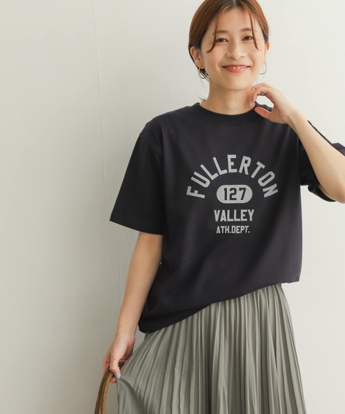 URBAN RESEARCH DOORS（アーバンリサーチドアーズ）の「FULLERTON プリントTシャツ（Tシャツ/カットソー・レディース・ネイビー/オフホワイト/ライトカーキ・MEDIUM）」の6枚目の写真